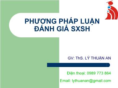 Bài giảng Phương pháp luận đánh giá sản xuất sạch hơn