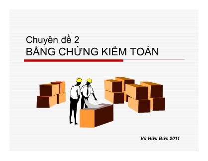 Chuyên đề 2: Bằng chứng kiểm toán