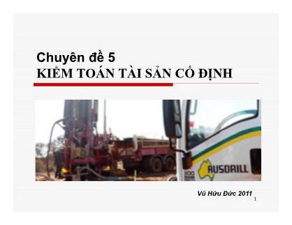 Chuyên đề 5: Kiểm toán tài sản cố định