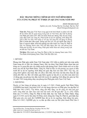 Đấu tranh chống chính quyền Ngô Đình Diệm của tăng ni, phật tử ở Hội An (Quảng Nam) năm 1963