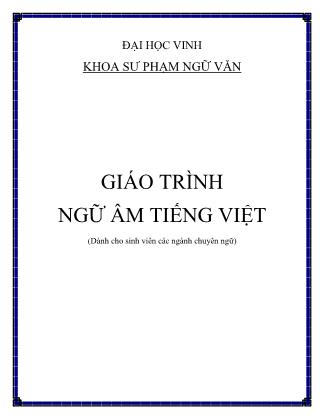 Giáo trình ngữ âm Tiếng Việt (Phần 1)