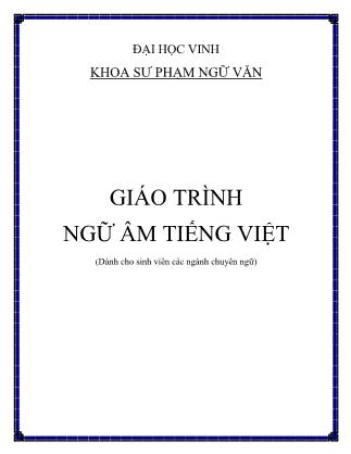 Giáo trình ngữ âm Tiếng Việt (Phần 2)