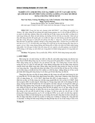 Nghiên cứu ảnh hưởng tán xạ nhiều lần từ vật liệu xung quanh đầu dò lên phổ năng lượng gamma của đầu dò HPGE bằng chương trình MNCP