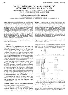 Tối ưu vị trí tua - bin trong nhà máy điện gió sử dụng phương pháp tìm kiếm tia sét
