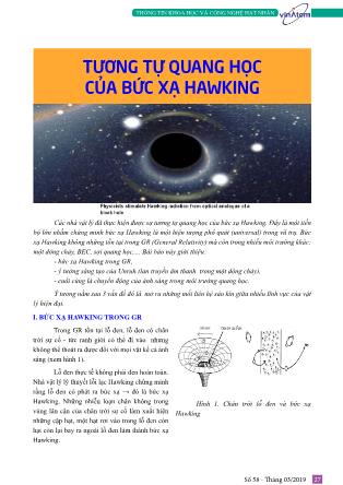 Tương tự quang học của bức xạ Hawking