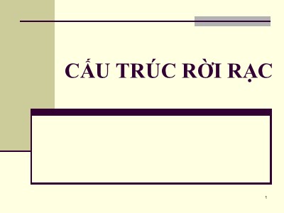 Bài giảng Cấu trúc rời rạc