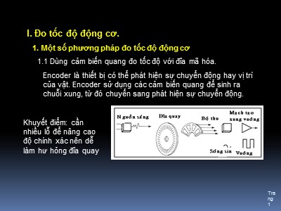 Bài giảng Đo lường và cảm biến - Chương 7: Đo vận tốc, gia tốc rung