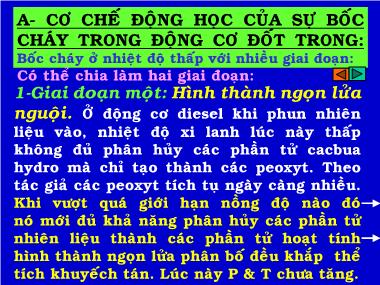 Bài giảng Động cơ đốt trong - Chương 5: Cơ chế động học của sự bốc cháy trong động cơ đốt trong