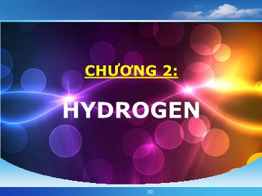 Bài giảng Hóa đại cương vô cơ - Chương 2: Hydrogen