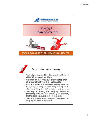 Bài giảng Kế toán quản trị - Chương 6: Phân bổ chi phí