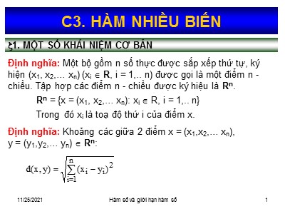 Bài giảng Kinh tế lượng - Chương 3: Hàm nhiều biến