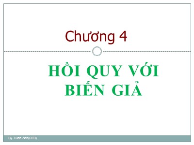 Bài giảng Kinh tế lượng - Chương 4: Hồi quy với biến giả