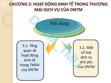 Bài giảng Kinh tế nguồn nhân lực - Chương 3: Hoạt động kinh tế trong thương mại dịch vụ của doanh nghiệp thương mại