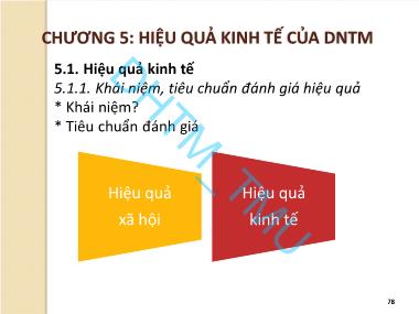 Bài giảng Kinh tế nguồn nhân lực - Chương 5: Hiệu quả kinh tế của doanh nghiệp thương mại