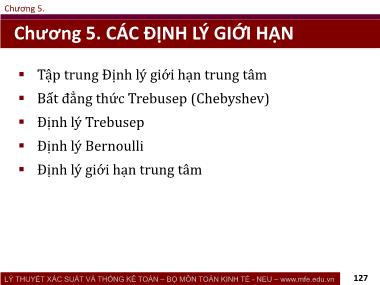 Bài giảng Lý thuyết xác suất và thống kê toán - Chương 5+6