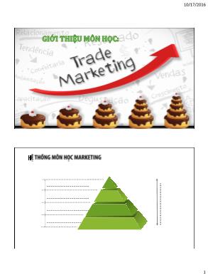 Bài giảng Marketing thương mại - Giới thiệu môn học