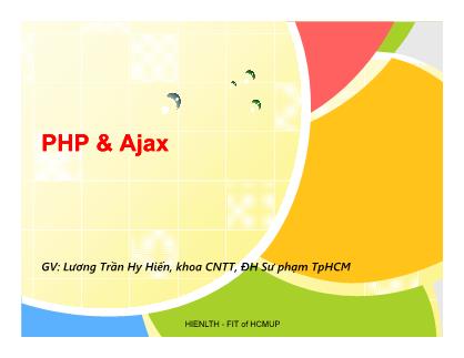 Bài giảng PHP và Ajax