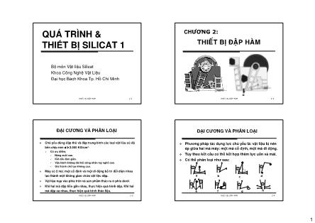 Bài giảng Quá trình và thiết bị Silicat 1 - Chương 2: Thiết bị đập hàm