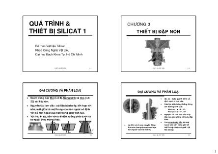 Bài giảng Quá trình và thiết bị Silicat 1 - Chương 3: Thiết bị đập nón