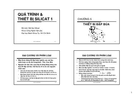 Bài giảng Quá trình và thiết bị Silicat 1 - Chương 5: Thiết bị đập búa