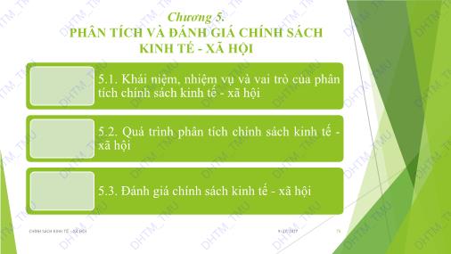 Bài giảng Quản lý kinh tế - Chương 5: Phân tích và đáng giá chính sách kinh tế, xã hội