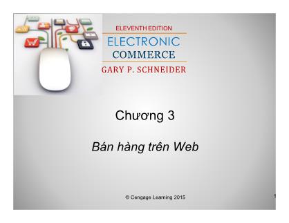 Bài giảng Thương mại điện tử - Chương 3: Bán hàng trên Web