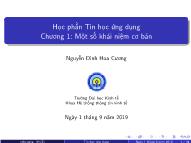 Bài giảng Tin học ứng dụng - Chương 1: Một số khái niệm cơ bản - Nguyễn Đình Hoa Cương