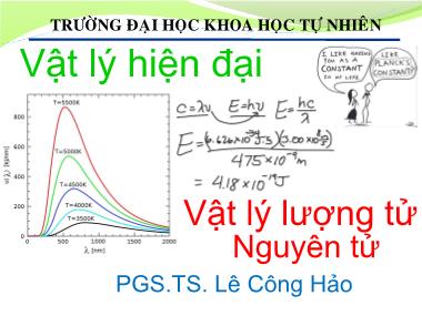 Bài giảng Vật lý đại cương - Chương 1: Tính chất hạt của ánh sáng