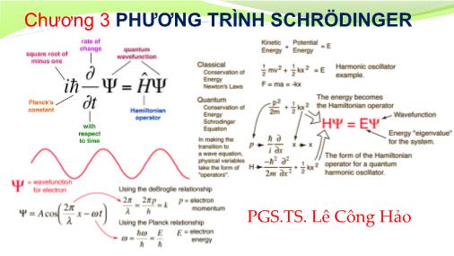 Bài giảng Vật lý đại cương - Chương 3: Phương trình Scgrudinger