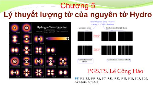 Bài giảng Vật lý đại cương - Chương 5: Lý thuyết lượng tử của nguyên tử Hydro