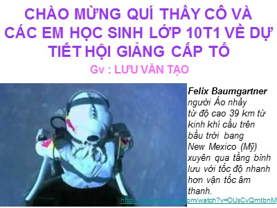 Bài giảng Vật lý Lớp 10 - Bài 6: Sự rơi tự do - Lưu Văn Tạo