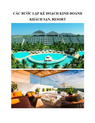 Các bước lập kế hoạch kinh doanh khách sạn, resort