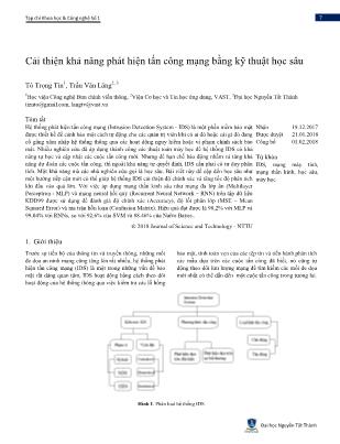 Cải thiện khả năng phát hiện tấn công mạng bằng kỹ thuật học sâu