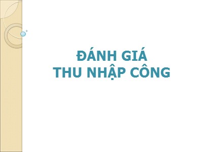 Đánh giá thu nhập công