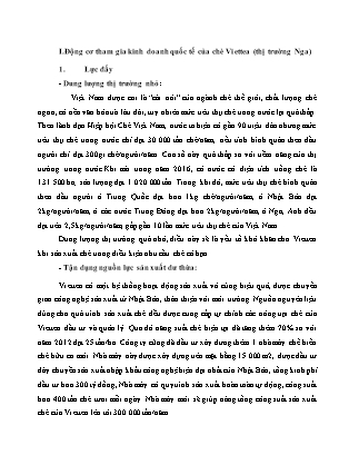 Động cơ tham gia kinh doanh quốc tế