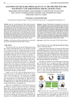 Giải pháp xây dựng hệ thống quản lý và thu phí tiện ích cho người dân và du khách bằng thẻ du lịch đa năng