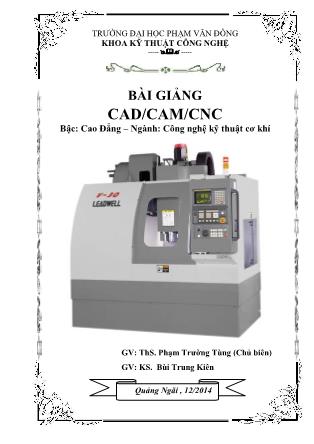 Giáo trình CAD/CAM/CNC