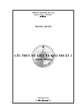 Giáo trình Cấu trúc dữ liệu và giải thuật 1