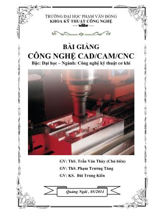 Giáo trình Công nghệ CAD/CAM/CNC