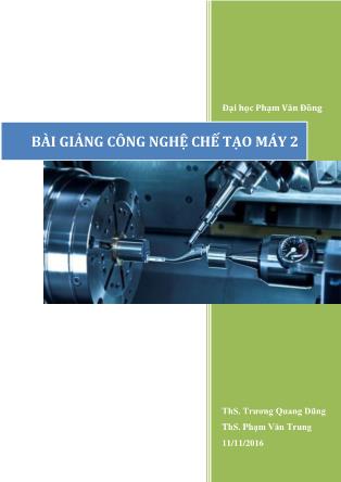 Giáo trình Công nghệ chế tạo máy 2