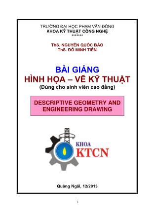 Giáo trình Hình họa. Vẽ kỹ thuật - Nguyễn Quốc Bảo