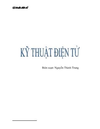 Giáo trình Kỹ thuật điện tử