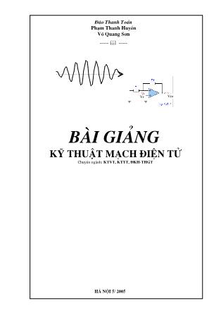 Giáo trình Kỹ thuật mạch điện tử