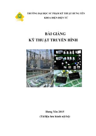 Giáo trình Kỹ thuật truyền hình