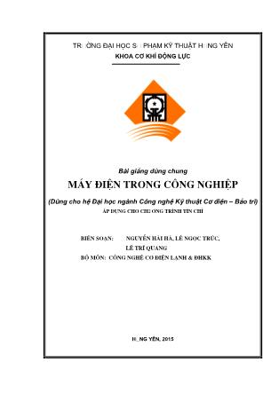 Giáo trình Máy điện trong công nghiệp