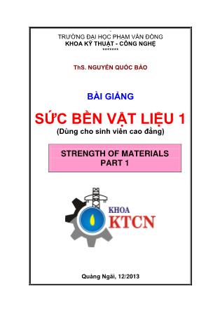 Giáo trình Sức bền vật liệu 1