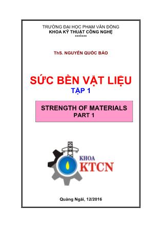 Giáo trình Sức bền vật liệu (Tập 1)