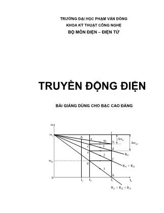 Giáo trình Truyền động điện