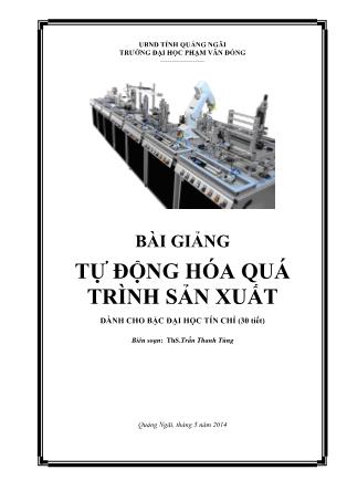 Giáo trình Tự động hóa quá trình sản xuất