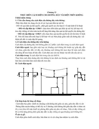 Giáo trình Vật liệu điện - Chương 12: Thực hiện cách điện cho đường dây tải điện trên không